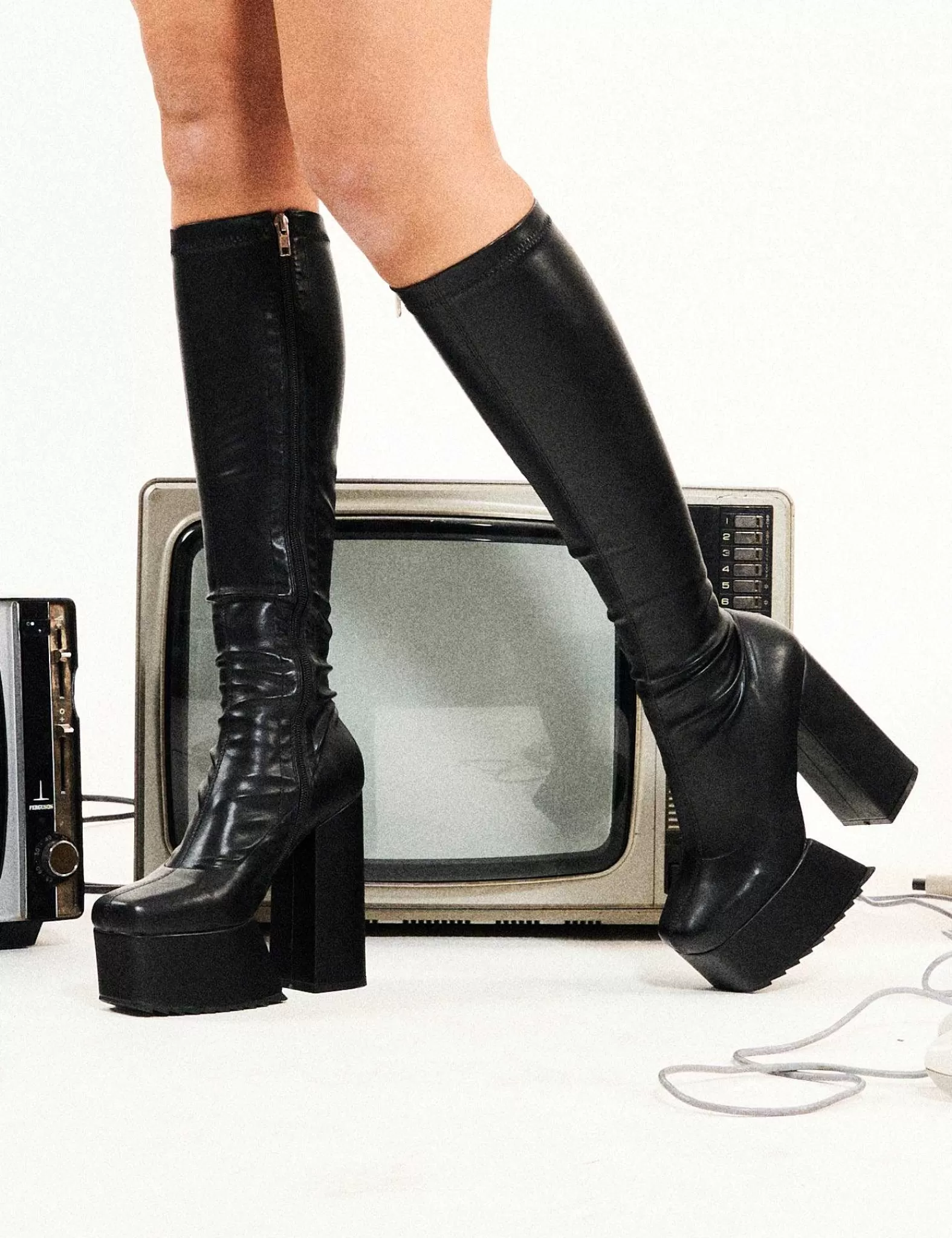 Lamoda Knee High>Return The Favour Platform Knee High Boots
